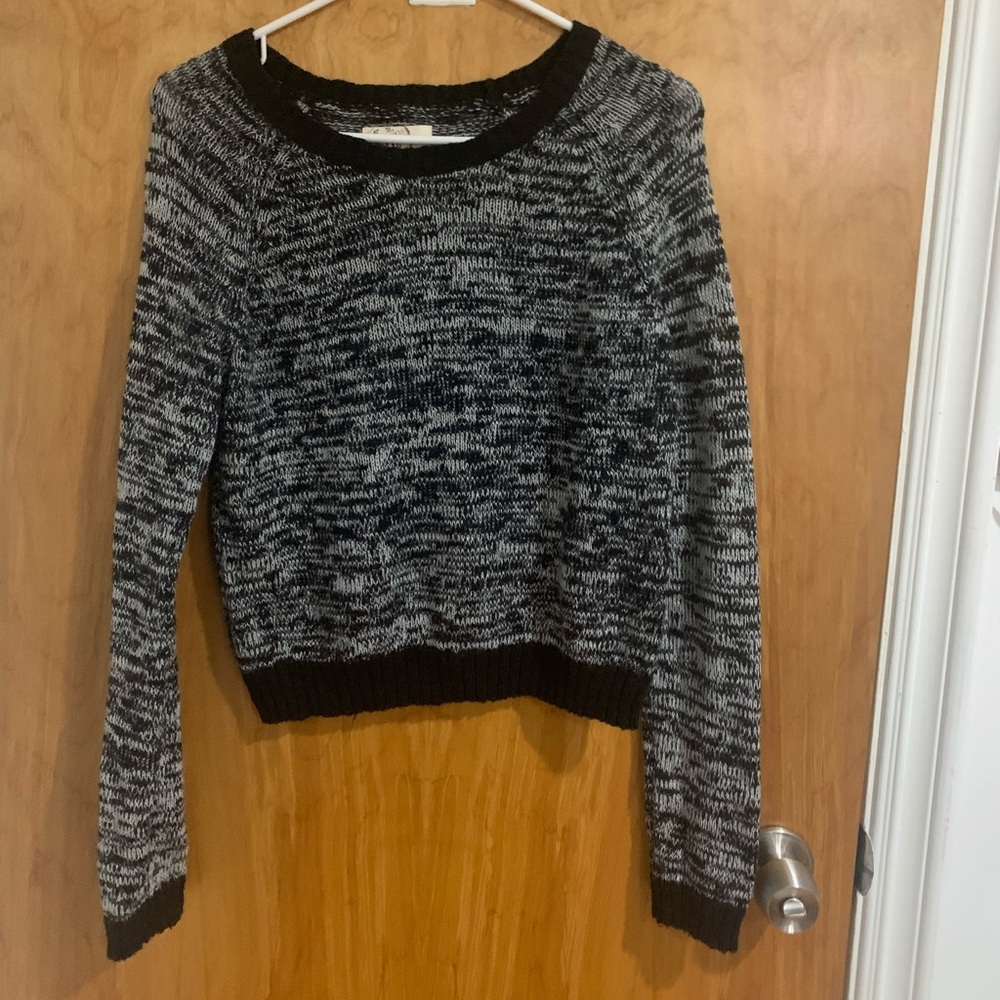 gray heathered sweater